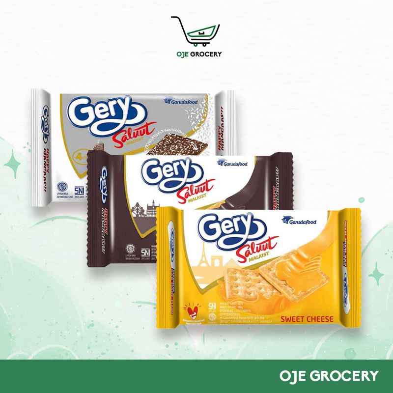 

GERY WAFER CRACKERS SALUUT MALKIST 100GR - WAFER RASA COKLAT COCONUT KEJU KELAPA