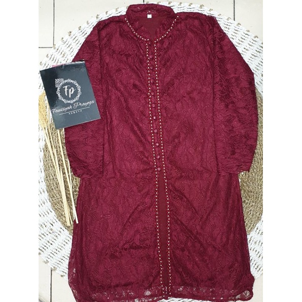 Harga Atasan Kebaya Brukat Nazwa Payet Kebaya Ibu Besan Wisuda Seragaman Hijau Sage