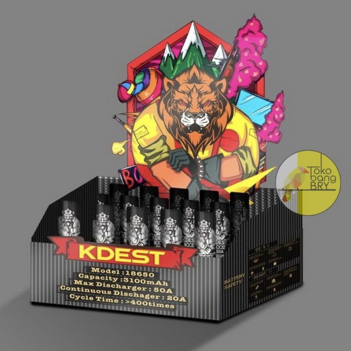 Baterai Kdest 18650 3100mAh Authentic