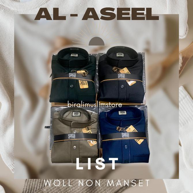 Jubah Al Aseel Premium Woll Dewasa List Non Manset