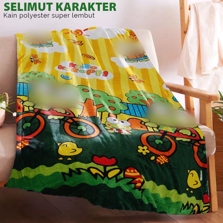 ★★★ Cip Selimut Bulu Anak Motif Karakter Ukuran 125x175cm Bahan Polyester Super Lembut Hangat Terbar