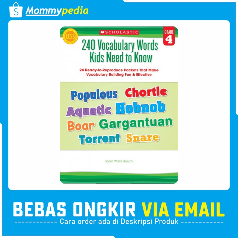 

Scholastic - 240 Vocabulary Words Kids Need to Know Grade 4