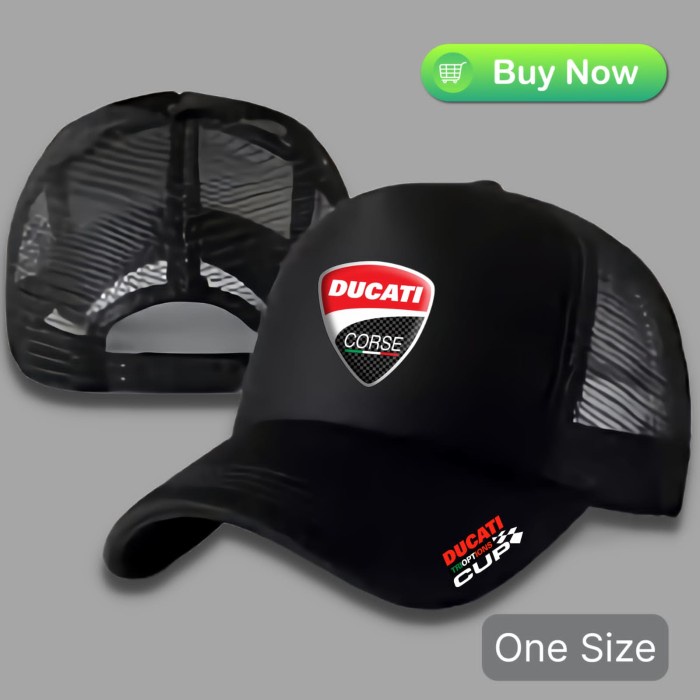 Topi DUCATI CORSE MOTOGP Trucker Jaring Dewasa