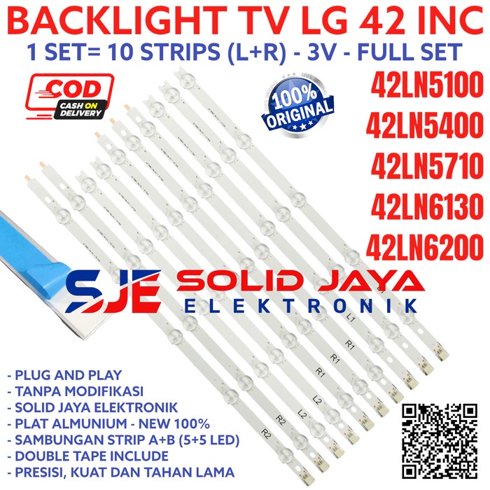 BACKLIGHT TV LG 42 INC 42LN5100 42LN5400 42LN5710 LAMPU BL LED 42LN