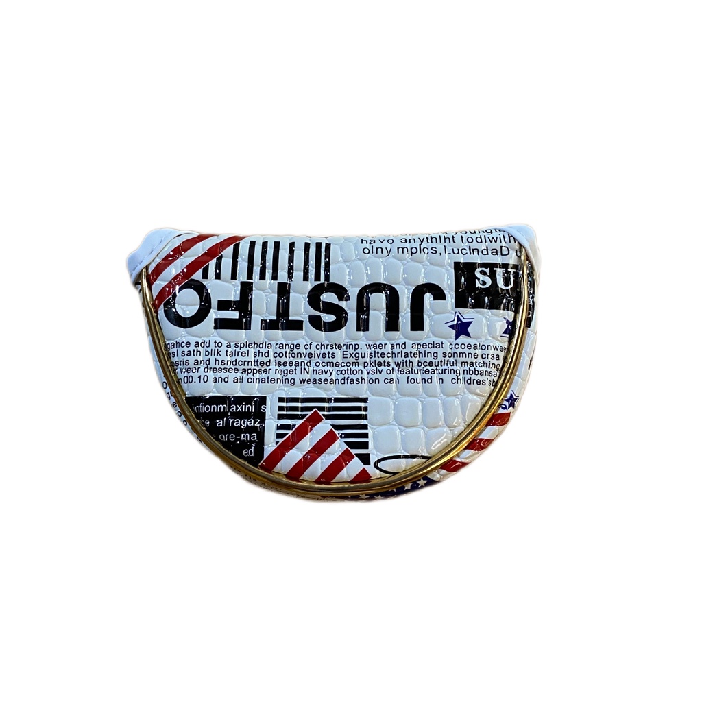 Sarung Stik Golf Putter Mallet Newspaper Head Cover Stik Golf