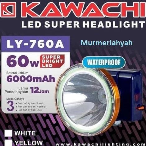 Headlamp Kawachi 60w LY-760A Senter Kepala 60 watt Waterproof Putih