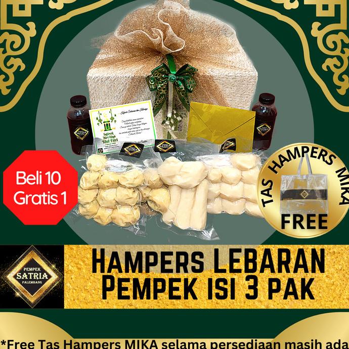 

Hampers hadiah gift kado parcel parsel pempek mpek empek Satria beku