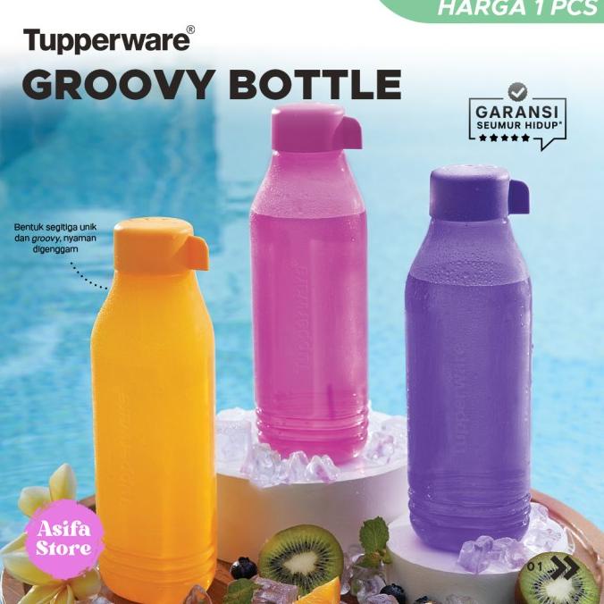 Tupperware Groovy Bottle 750ml - Botol Minum Lucu Unik Viral Kekinian