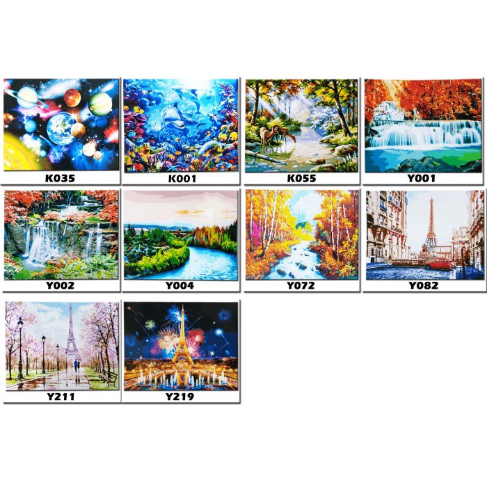 

PROMO METH 40X50CM PAINT BY NUMBER PAINTING BY NUMBERS DIY LUKISAN ART