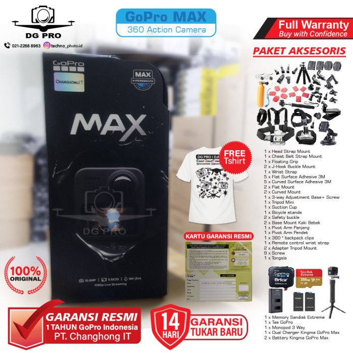 GoPro MAX 360 Action Camera Garansi RESMI - Insta kamera 360