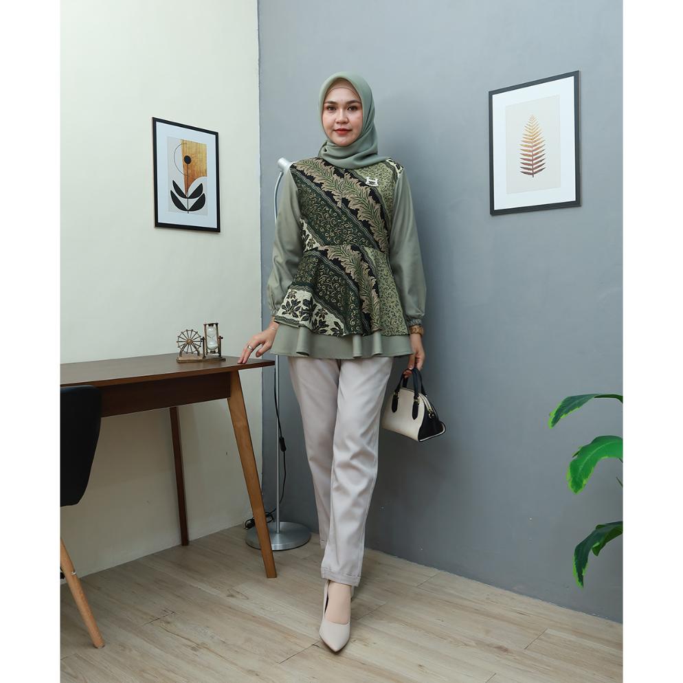 MURAH FETA Tunik Batik - Pakaian Wanita Terbaru by Hijab Mamah icis TERLARIS