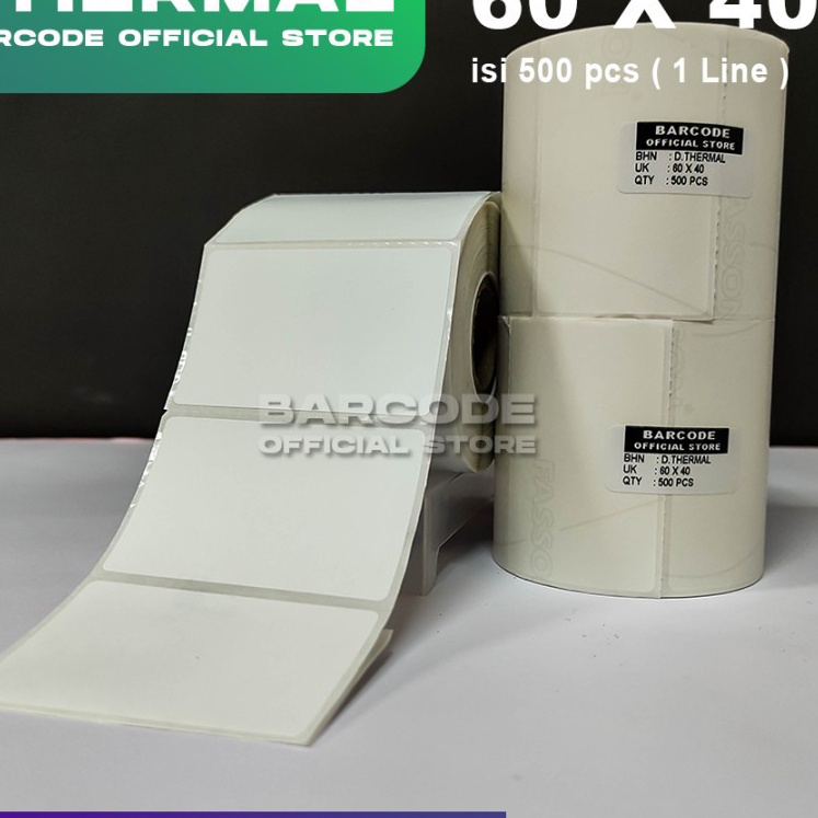

(➲Z-☀GN) Label Thermal Uk 60 X 40 / 60X40 MM / 60X40MM Sticker Barcode berkualiitas!