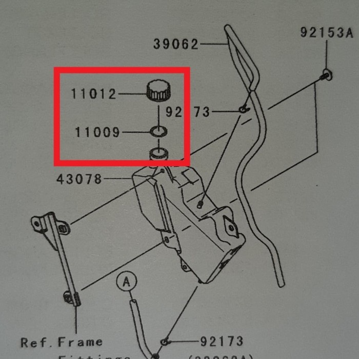 Tutup Cadangan Air Radiator Ninja 250 Dan Z250Fi Ori