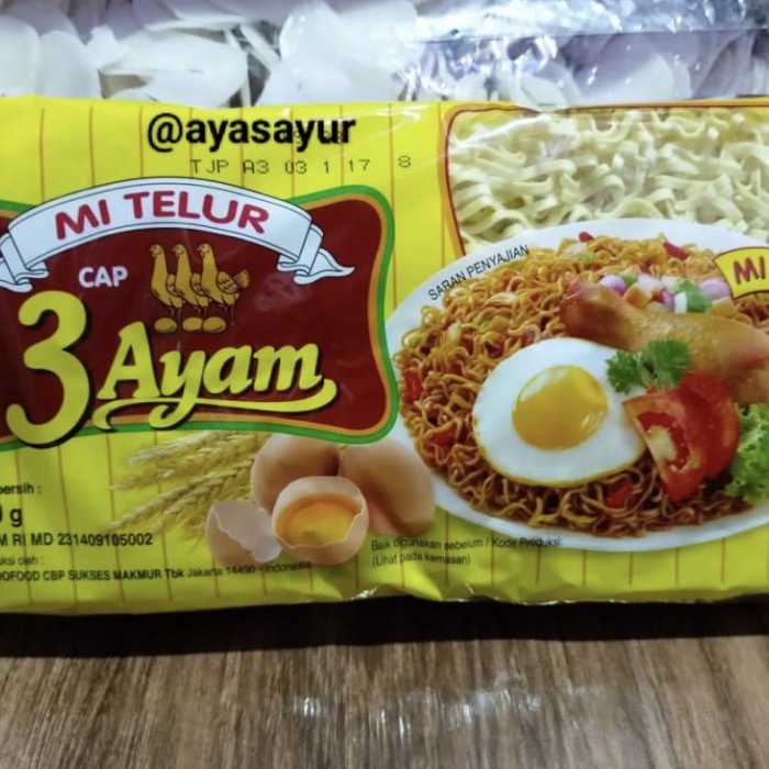 

Mie telor cap 3 ayam 1 dus / mi telur cap 3 ayam 1 dus Grab Gojek