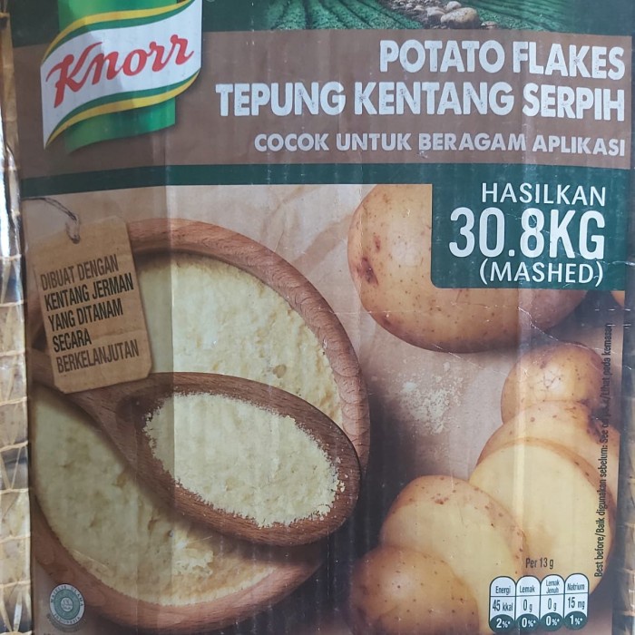

Terlaris Knorr Potato Flakes Tepung Kentang Serpih 4Kg