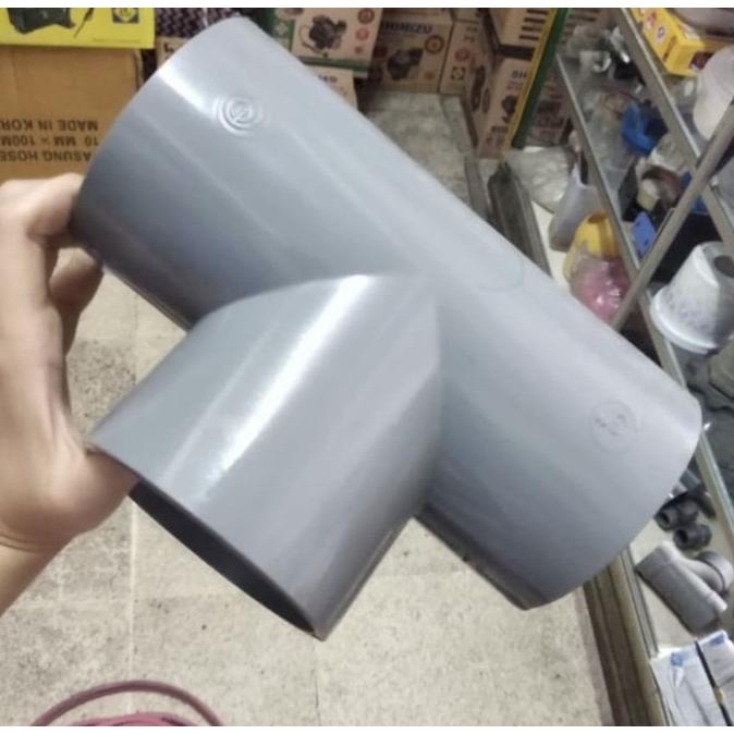 ] TEE 2 " dim 2 inch PVC fitting pipa AW Tebal Maspion