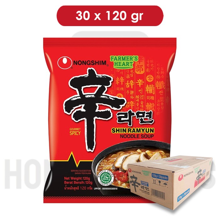 

[Grosir] Nongshim - Shin Ramyun Spicy Mushroom - (30 Pcs X 120 Gr) Bestseller Mie Impor