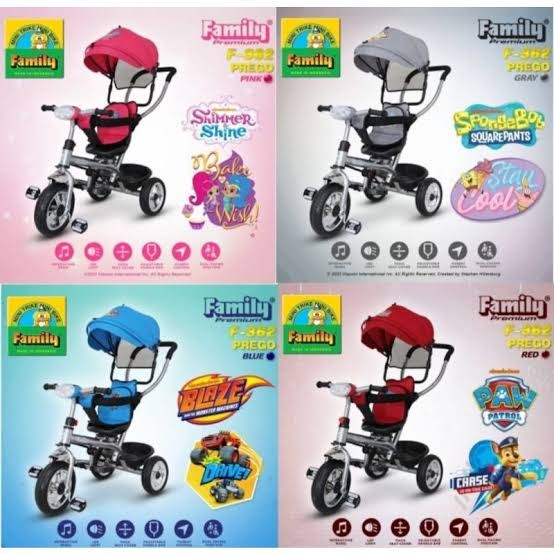 Sepeda Roda Tiga Family Stroller 8101 / 8102 Bestseller Alas Stroller