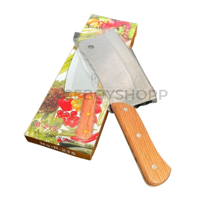 Pisau Dapur / Pisau Daging / Golok B 215 Baja Anti Karat Tajam