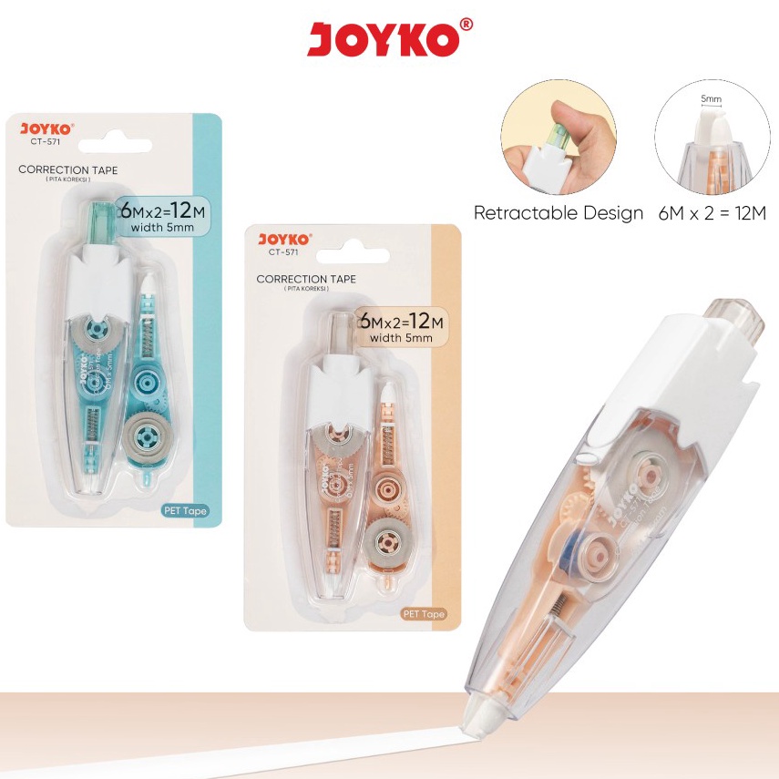 

Seller'Joyko CT-571 12M x 5mm Pita Koreksi Correction Tape