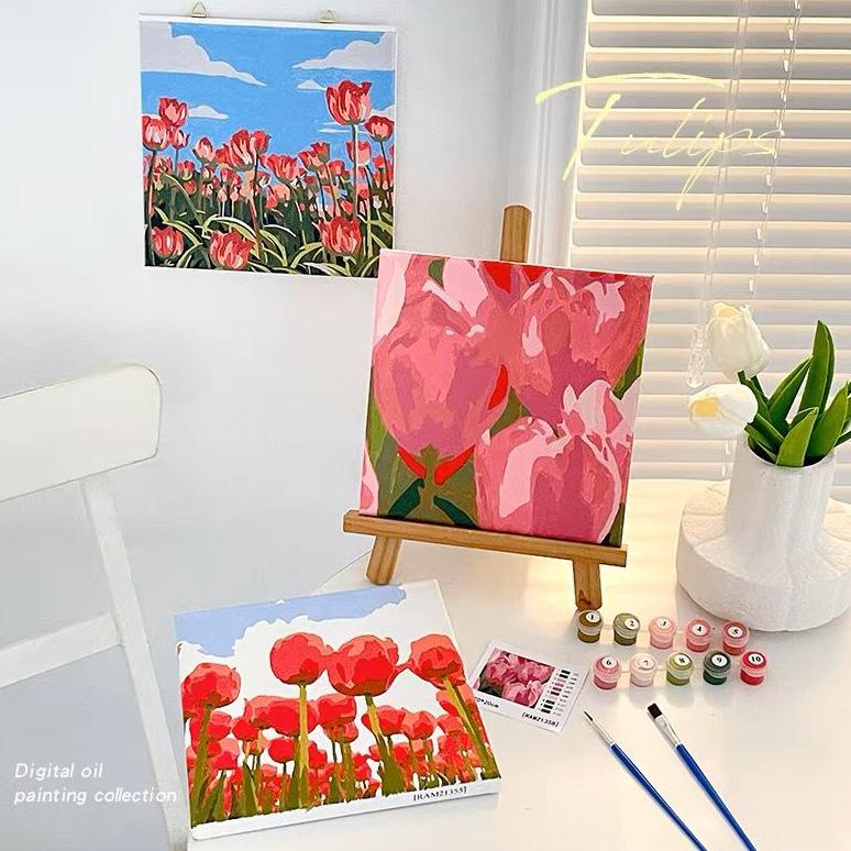 

Promo [Haru] Paint By Number Kit Canvas Diy Floral Scenery Kanvas Lukis Set Menggambar Melukis Gp562
