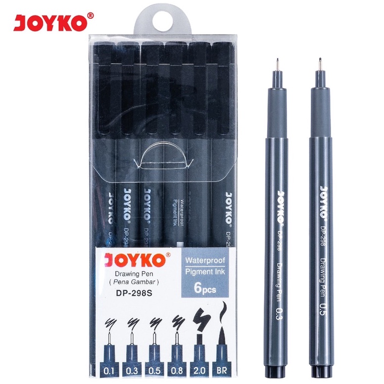 

Serba Murah-Drawing Pen Pena Gambar Joyko DP-298S 1 Set 6 Pcs