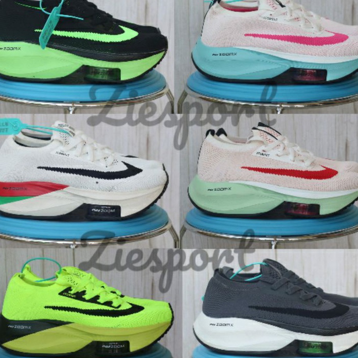 (O☞RR/㊛> Sepatu Running Nike Zoom alphafly next% Hitam/Hijau/Putih/ Shoes Quality✓✓✓ - paling.lariis