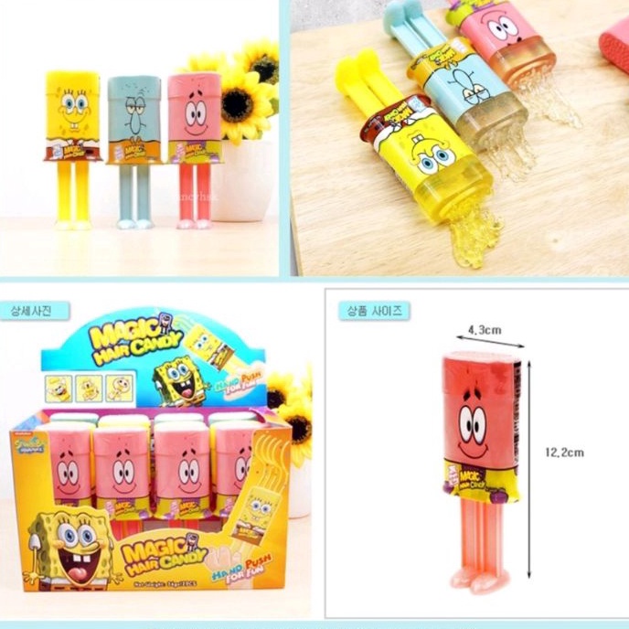 

(☀-ZBJ✓> [1Pcs]Korean Magic Hair Candy Korea Viral Squidward Spongebob Candy Permen Viral Korea - kekiniian✉!