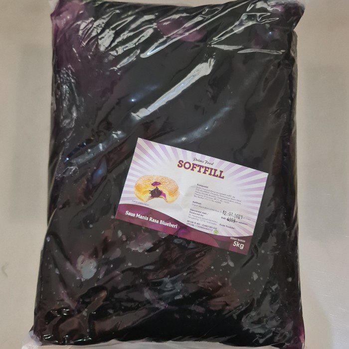 

Selai Prims Food Blueberry 5 KG / PRIMSFOOD bluberi softfill 5kg