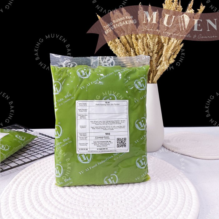 

FILLING YU AI PANDAN 1 KG / ISIAN ROTI BUN BAKPAO BAKPAU