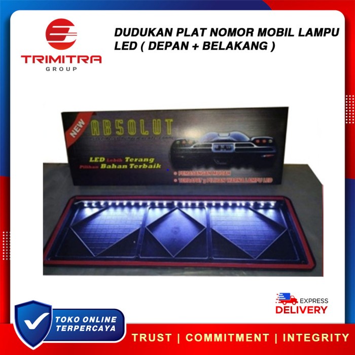 Plat Nomor Mobil LAMPU LED / Plat Mobil Premium / Plat Mobil Acrylic ready