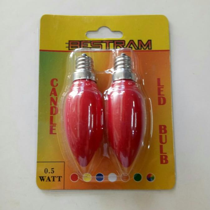 #####] Lampu lilin led merah 2 pcs 0.5 watt Candle