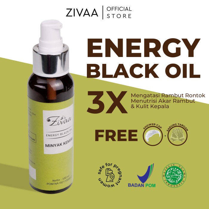 MINYAK KEMIRI ENERGY BLACK OIL ZIVAA BPOM