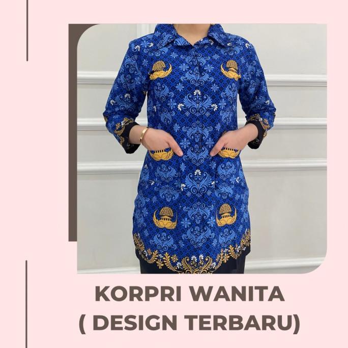 SERAGAM BATIK BAJU KORPRI WANITA TERBARU / BAJU BATIK KOPRI BARU