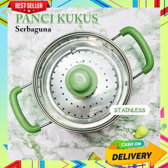 Set Panci Terbaru 2023 Penci Anti Karat Korean Style Perlengkapan Dapur Alat Kukus Puanci Tutup Kaca