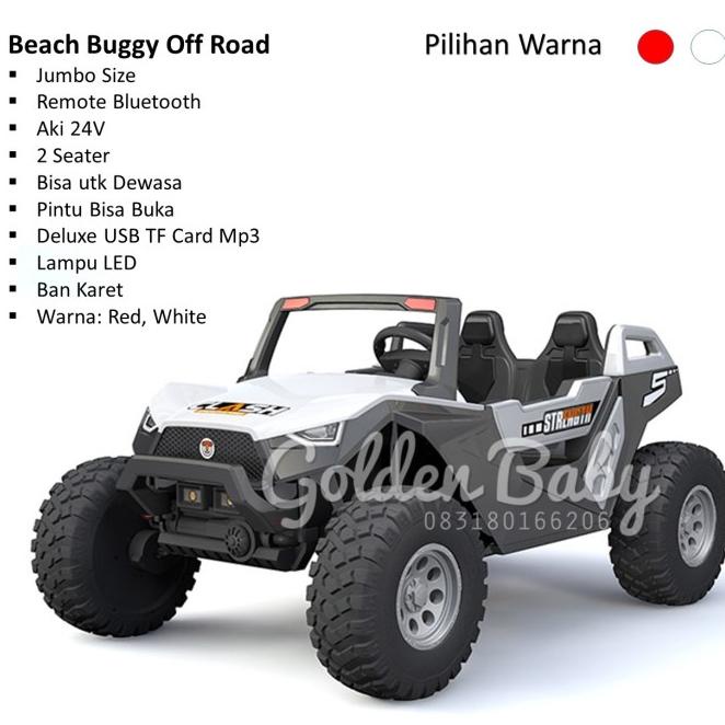 Mobil Mainan Anak Aki Super Jumbo 24 Volt Bisa Dewasa Jeep Buggy Xxl