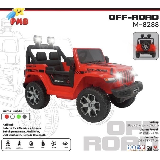 Mainan Anak Mobil Aki Jeep Rubicon Pmb
