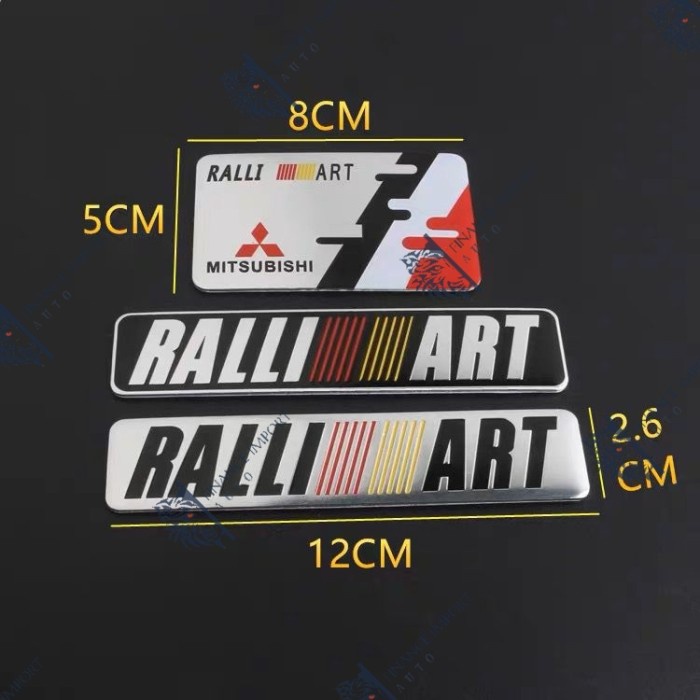 emblem 3d ralliart mitsubishi pajero sport outlander xpander lancer ekaeka1619