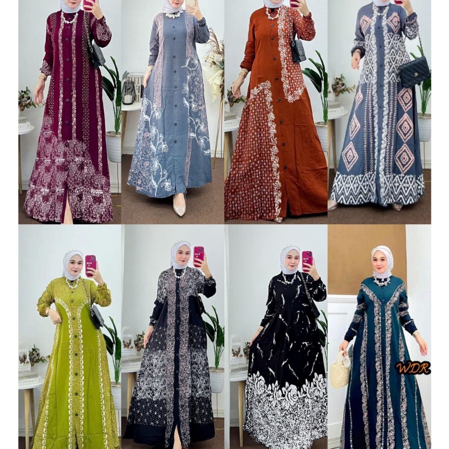 Bisa COD ( S M L XL XXL ) Gamis Twill Rayon Premium Gamis Twill Ori Pekalongan Gamis Twill Jumbo Sle