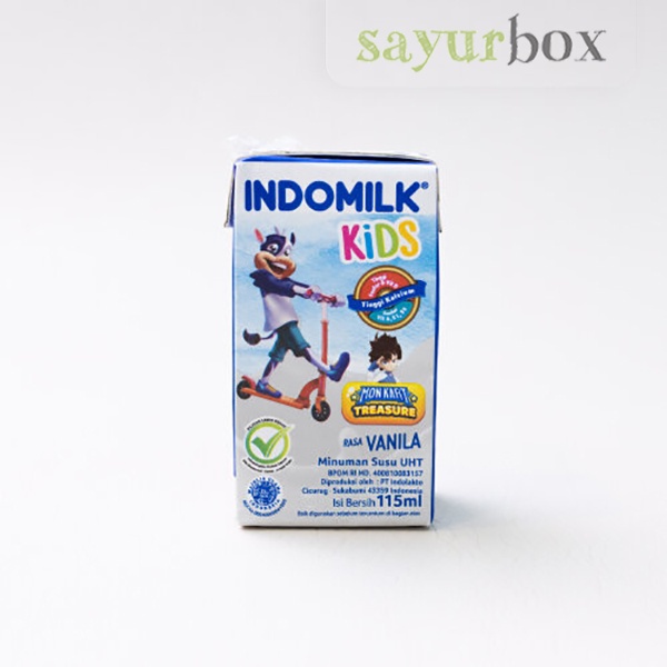 Promo Harga Indomilk Susu UHT Kids Vanila 115 ml - Shopee
