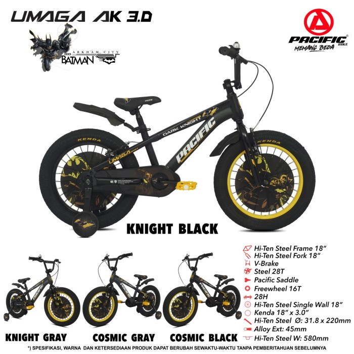 Sepeda Anak Bmx 18 Pacific Batman Design Terbaru Berkualitas