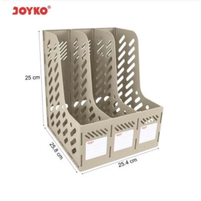 

BOX FILE KERANJANG PLASTIK RAKIT 3 SUSUN JOYKO BOF-3GR GREY