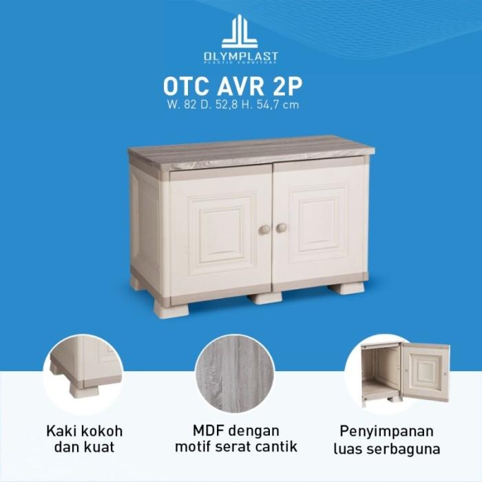 Olymplast Otc Avr 2P Lemari Meja Tv Nakas Rak Tv Bufet Plastik 2 Pintu