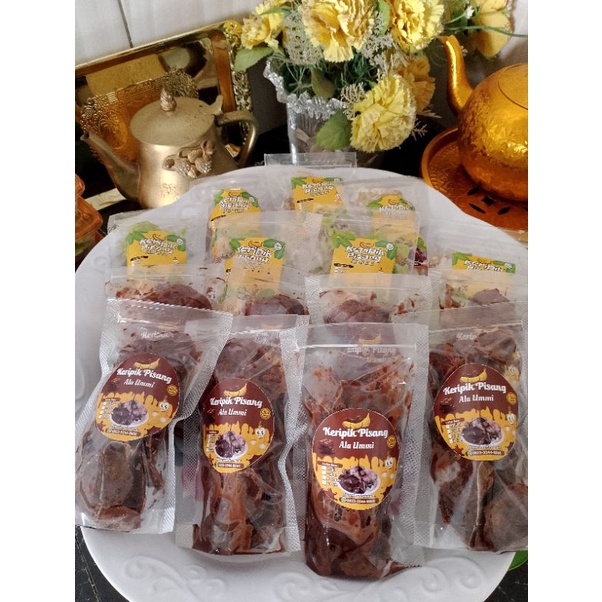 

Kripik pisang lumer coklat aneka Rasa