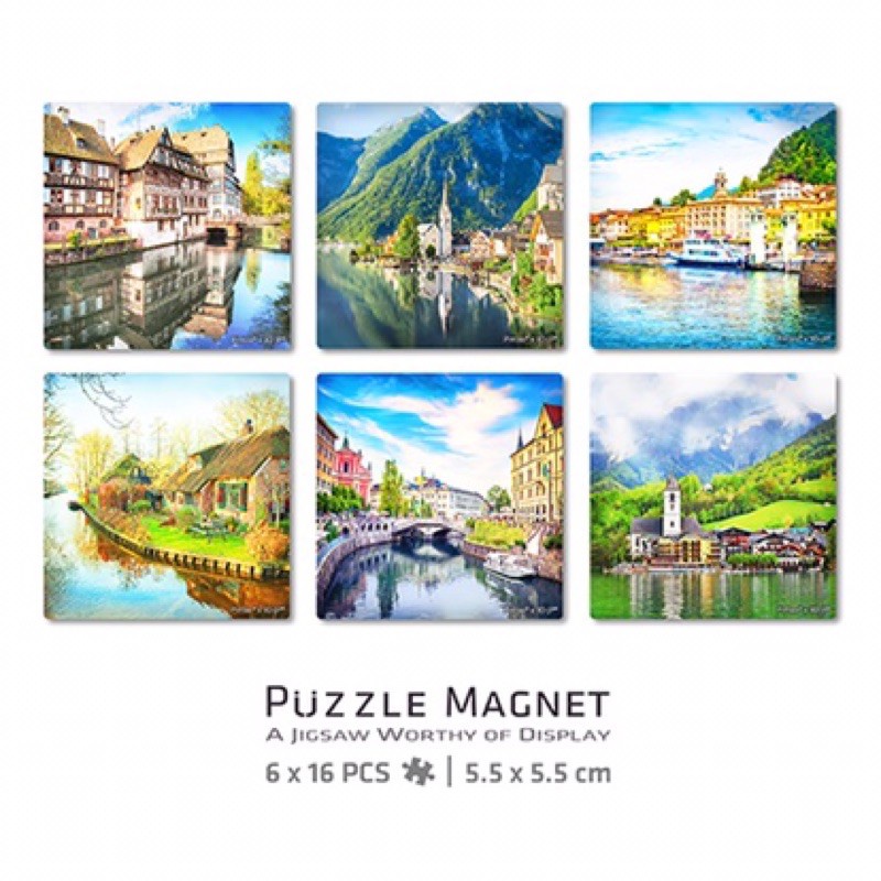 Puzzle-Pintoo- Puzzle Magnet Combo - D1092 European Waterfront