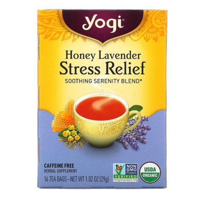 

Yogi Tea Stress Relief, Honey Lavender, Caffeine Free, 16 Tea Bags