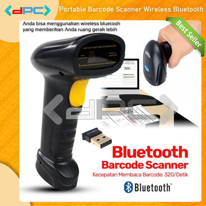 Portable Barcode Scanner Wireless Bluetooth