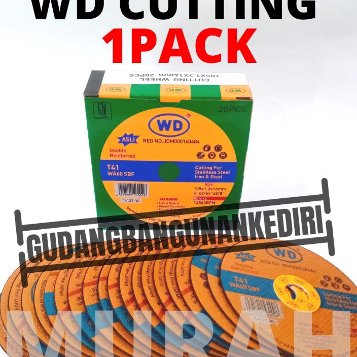 [☞D➛8) [1pack] WD gerinda potong 1 box pack / batu gerinda potong WD / batu potong WD / WD 4 / WD cu