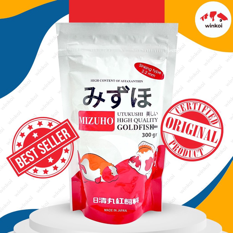 Mizuho Goldfish 300gr SINKING / FLOATING Made in Japan / Makanan ikan mas koki / Pakan Ikan Koki Hig