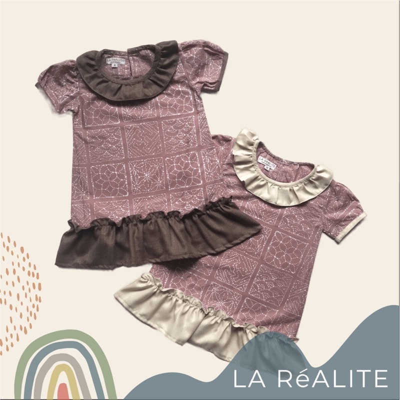 [1-8 TAHUN] LA RéALITE - KAYOA DRESS & HEADBAND - BAJU TUNIK AKSESORIS BANDANA BATIK CAP BAYI BALITA